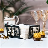 Салфетница металлическая 703-047 настольная Черные Коты - фото 243775