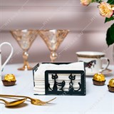 Салфетница металлическая 703-047 настольная Черные Коты - фото 243776