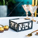 Салфетница металлическая 703-047 настольная Черные Коты - фото 243777