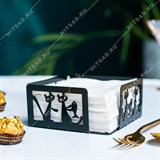 Салфетница металлическая 703-047 настольная Черные Коты - фото 243779