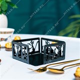 Салфетница металлическая 703-047 настольная Черные Коты - фото 243780