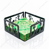 Салфетница металлическая 703-047 настольная Черные Коты - фото 243782