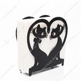 Салфетница металлическая 703-049 Влюблённые Коты - фото 243790