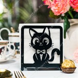 Салфетница металлическая 703-050 Чёрный Кот - фото 243793