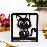 Салфетница металлическая 703-050 Чёрный Кот - фото 243794