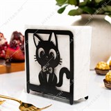 Салфетница металлическая 703-050 Чёрный Кот - фото 243795