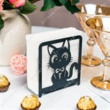 Салфетница металлическая 703-050 Чёрный Кот - фото 243796