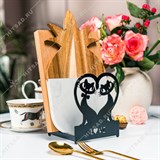 Подставка для досок с крючками 300-230 Влюблённые Коты - фото 243837