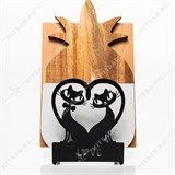 Подставка для досок с крючками 300-230 Влюблённые Коты - фото 243840