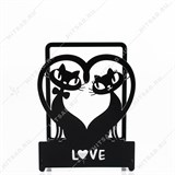 Подставка для досок с крючками 300-230 Влюблённые Коты - фото 243843