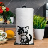 Подставка для бумажных полотенец для кухни 300-040 Чёрный кот - фото 243923 Подставка для бумажных полотенец для кухни 300-040 Чёрный кот - фото 243923