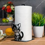 Подставка для бумажных полотенец для кухни 300-040 Чёрный кот - фото 243924 Подставка для бумажных полотенец для кухни 300-040 Чёрный кот - фото 243924