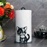 Подставка для бумажных полотенец для кухни 300-040 Чёрный кот - фото 243927 Подставка для бумажных полотенец для кухни 300-040 Чёрный кот - фото 243927