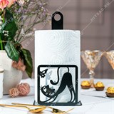 Подставка для бумажных полотенец для кухни 300-044 Чёрный кот - фото 243936
