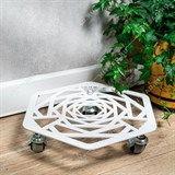 Подставка напольная для цветов 402-014 на колёсиках - фото 243978