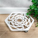 Подставка напольная для цветов 402-014 на колёсиках - фото 243979